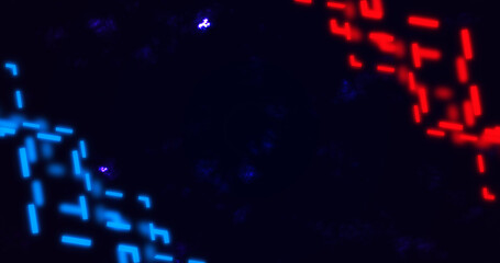 Cyberspace creative bg. Stary clouds moving with lines on diagonal motion graphic. Geometric linear spectrum blur lines cosmic explosion. Dynamic glittering defocused connection dots bg. Anime cartoon