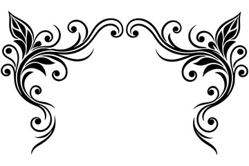 corners and dividers silhouette vector illustration