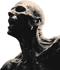 Skulls and man grunge effect, halftone, monochrome. To make collages, pulp and punk posters. Cutouts. Cyber. Horror.  Retro. Pop art and dark design. 