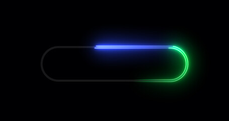 Neon retro style name placeholder neon sign board. Empty title space intro reveals shiny glowing rectangular frames for nightclubs, motels, and hotels. Circus billboard shows opener credit role asset.