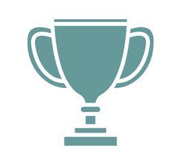 Silhouette Hand drawn Award Vector Icon Illustration isolated on white background