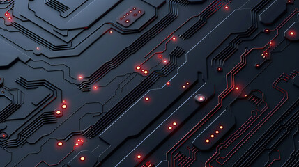 Glowing circuit board with advanced technology