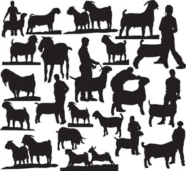 Print Market Goat Silhouette; Market Goat EPS; Show Goat EPS; Showmanship Judging; Boer Goat Clipart; Boer Goat Vector; Market Goat Eps 