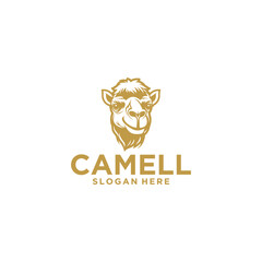 Camel head logo vector illustration