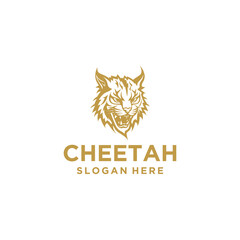 Cheetah, animal and wildlife logo vector illustration