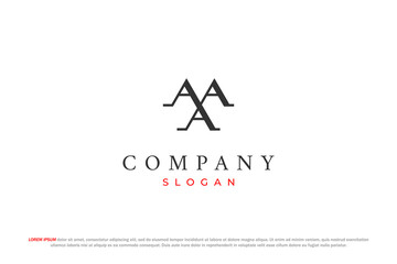 triple a monogram minimal logo