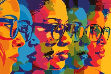 Vector Art Depicting Diversity in College Education, Showcasing Students of Various Backgrounds and Cultures Engaged in Learning and Collaboration, Highlighting Inclusion and Global Connections.