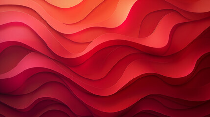 Obraz premium A red wave with a red background