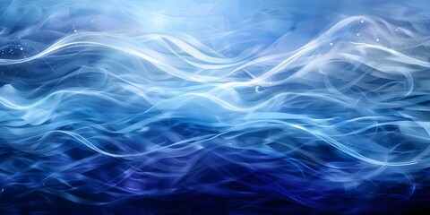 Fototapeta premium Abstract handpainted watercolor background resembling soothing sea waves and textures. Concept Nature, Watercolor Art, Abstract Background, Sea Waves, Textured Art