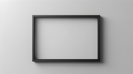 Elegant Minimalist Black Frame on Clean White Background for Professional Presentations and Branding