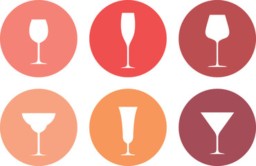 Wineglass logo. Icon. Isolated wineglass on white background