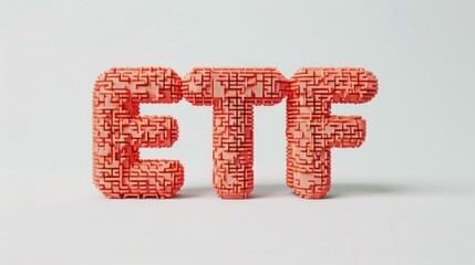 The Exchange-Traded Fund symbol created in Coral Letters.