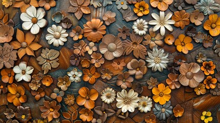 Fototapeta premium Wood texture with patterns.