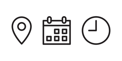 location, place and time icon