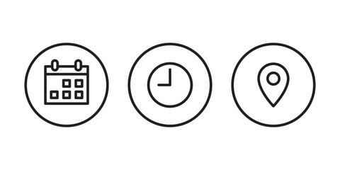 location, place and time icon