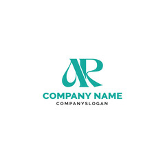 Letter AR logo design, vector logo design, illustration 