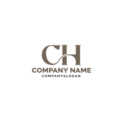Letter CH logo design, vector logo design, illustration 