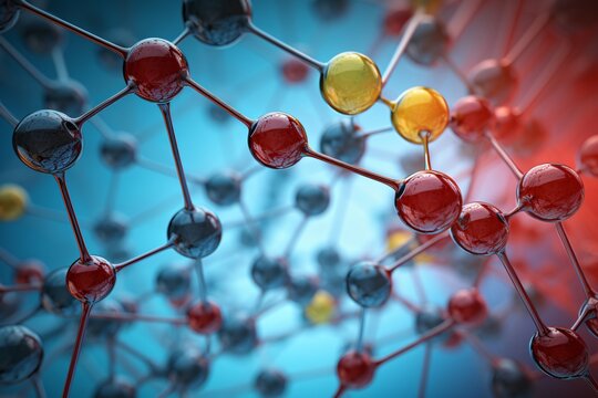Illustration of Intermolecular Forces Highlighting Van der Waals Interactions, Showcasing Molecular Attraction and Repulsion, Ideal for Chemistry Education and Scientific Visualizations.