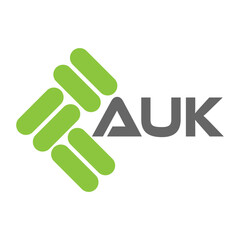 AUK letter logo vector design, AUK simple and modern logo. AUK luxurious alphabet design