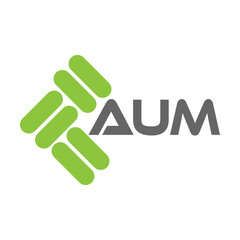 AUM letter logo vector design, AUM simple and modern logo. AUM luxurious alphabet design