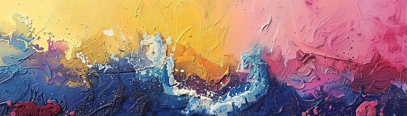 An abstract sunset with warm hues and serene atmosphere over the sea exudes tranquil vibes