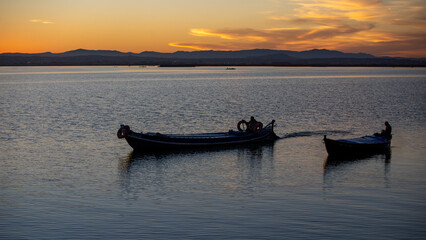 Sunset on the mediterranean coast