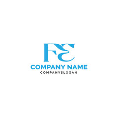 Letter FE logo design, vector logo design, illustration 