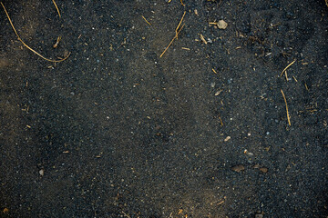 Texture of Black Crushed Lava Path