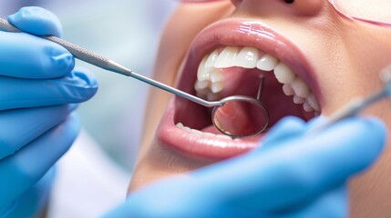 Dentist uses special tools to clean and disinfect the tooth canals