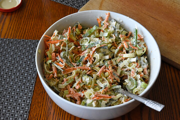 Leek and carrot salad