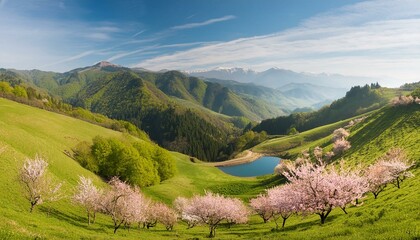 Obraz premium A spring nature setting.