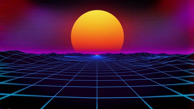 Purple Blue Futuristic Sunrise