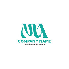 Letter MA logo design, vector logo design, illustration 