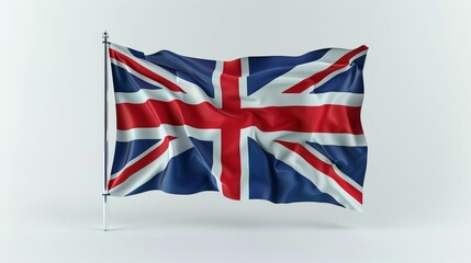 A flag of the United Kingdom is shown in full color