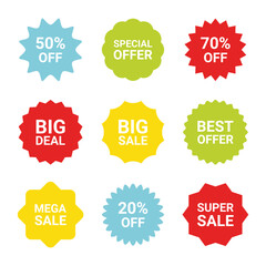Set of sale badge design