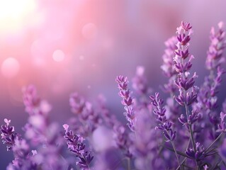 Fototapeta premium Soft Lavender Gradient Background for Wellness Product Presentation and Copy Space