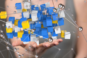 Business intelligence analyst dashboard on virtual