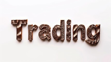 Stock Markets symbol created in Copperplate Calligraphy.