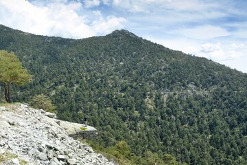 Fototapeta premium view of the Fuenfria Valley in the Guadarrama mountains