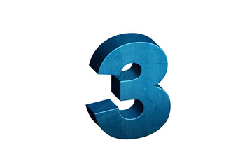 Number Three 3D text in Blue Color And Blue Lines, number 3 Blue color report, progress, transparent, PNG