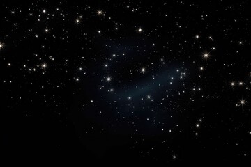 Fototapeta premium Beautiful starry night sky. Evening panorama in blue tones