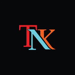 TNK Letter Initial Logo Design Template Vector Illustration