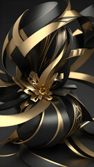 A stunning 3D rendering colored ribbon in a variety of styles, more unique and visually descriptive.