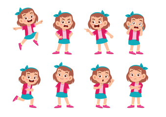 All kinds of children's expression vector illustrations