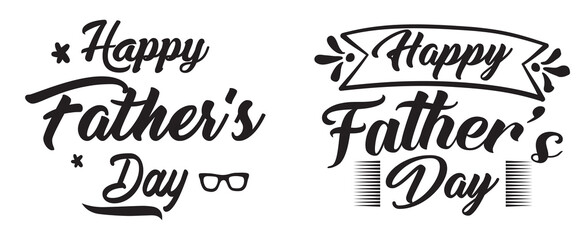 Happy Fathers Day calligraphy light banner. Happy father`s day vector lettering background. Dad my king illustration