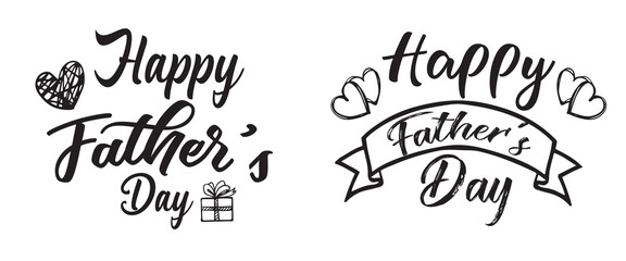 Happy Fathers Day calligraphy light banner. Happy father`s day vector lettering background. Dad my king illustration