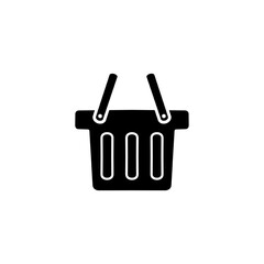vector shopping basket illustration isolated. market store cart - shopping icon