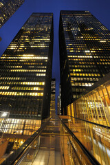 Office building made of glass and iron. Modern business	

