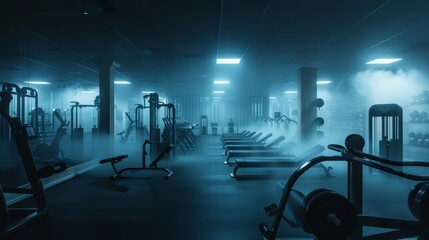 Overheated Fitness Center Prompts Gym Goers to Sweat Profusely, Improvised Cooling Methods in Place, Hydration Station in Focus Amid Wellness Challenge Chaos.