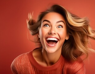 Eyes wide with excitement, mouth open in a delighted grin, and possibly jumping or dancing boy